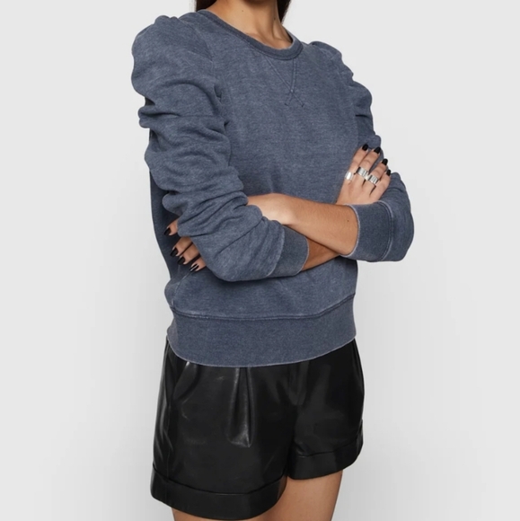 NWT Rebecca Minkoff Janine Puffer Ruffle Long Sleeve Sweater - Picture 7 of 8